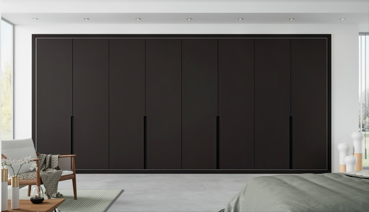 Velari Open Silk: armario abatible en gris seda oscuro