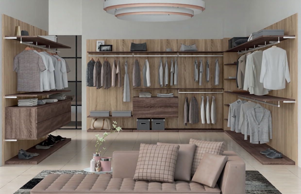 Velari Atelier Signature Oak: vestidor panelado en roble cambrian britania